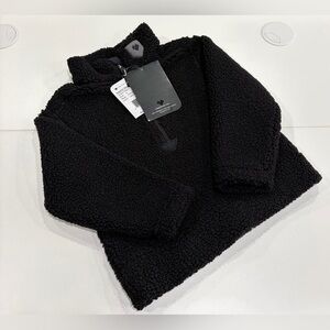 Obermeyer Big Girls Small Superior Gear Shirt Jacket Zip Neck Black Fleece NWT